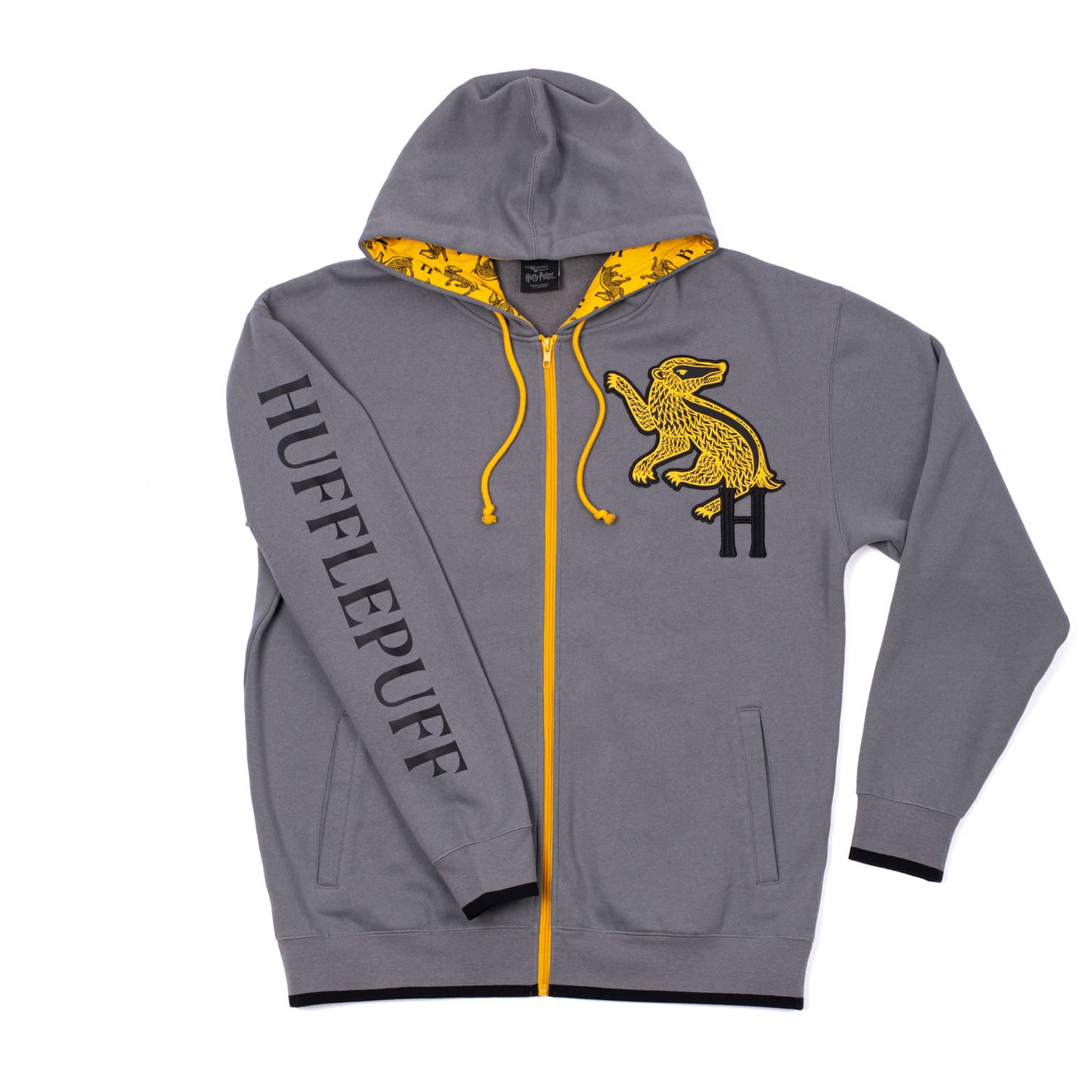 Harry Potter Zip-Up Fleece Hoodie - Hufflepuff-3