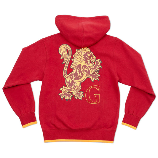 Harry Potter Youth Zip-Up Fleece Hoodie of Gryffindor Logo-2