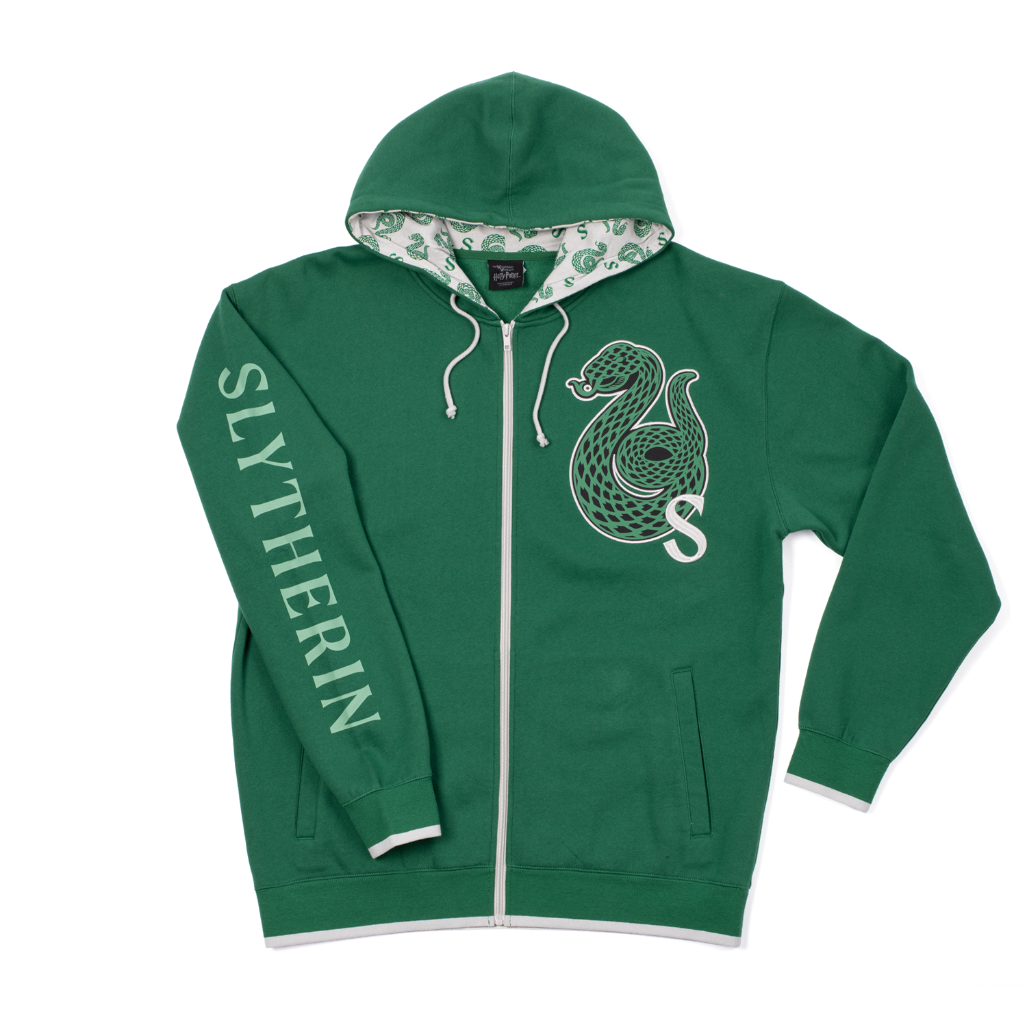 Harry Potter Zip-Up Fleece Hoodie - Slytherin-3