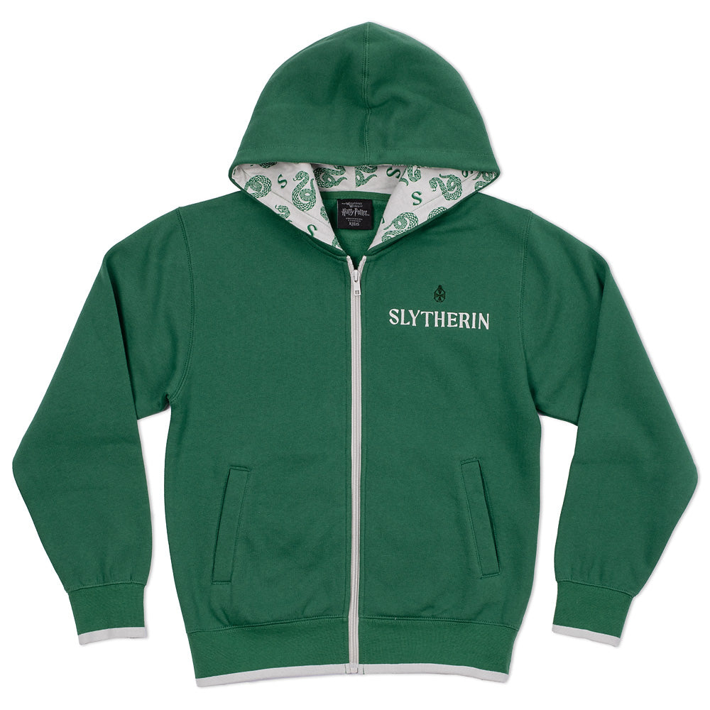 Harry Potter™ Youth Zip-Up Fleece Hoodie of Slytherin™ Logo – Shop