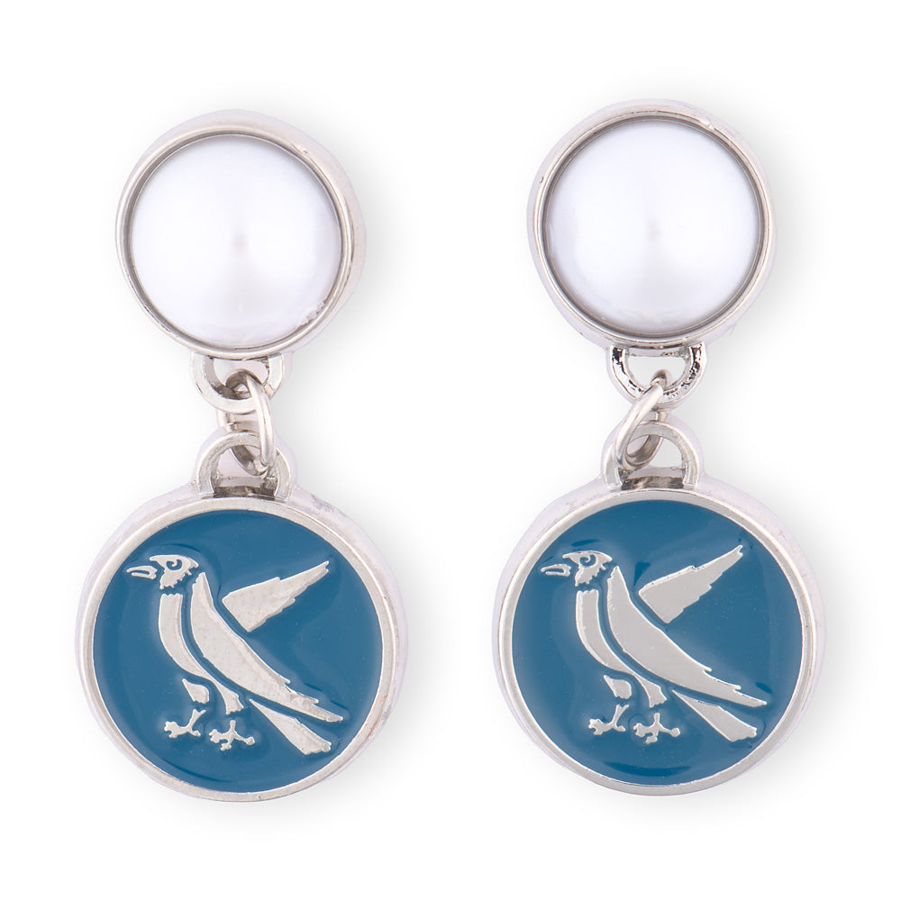Harry Potter Earrings of Ravenclaw™ Crest with Pearl