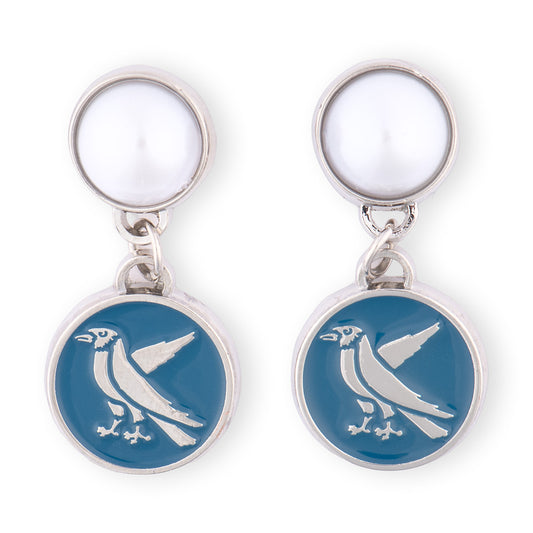 Harry Potter Earrings of Ravenclaw™ Crest with Pearl