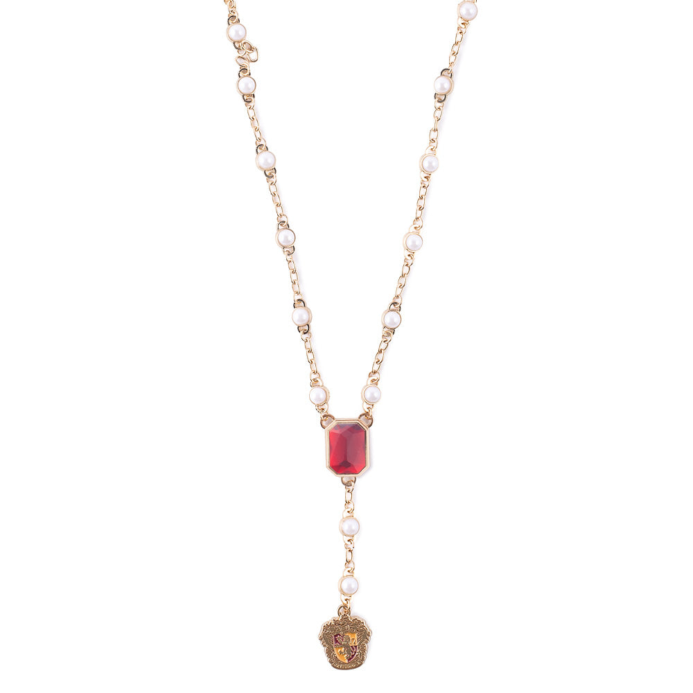 Harry Potter Necklace of Gryffindor™ Crest with Pearl