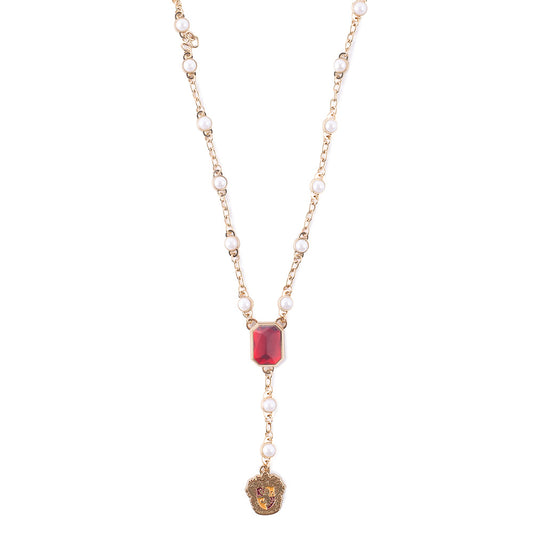 Harry Potter Necklace of Gryffindor™ Crest with Pearl