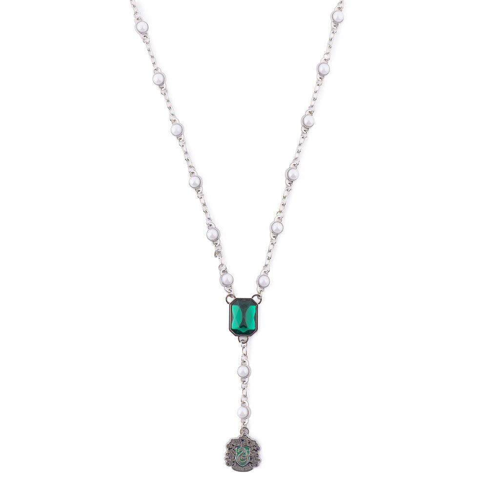 Harry Potter Necklace of Slytherin™ Crest with Pearl