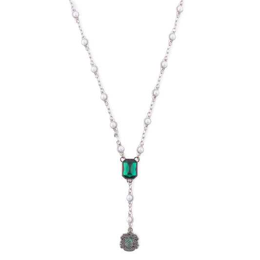 Harry Potter Necklace of Slytherin™ Crest with Pearl