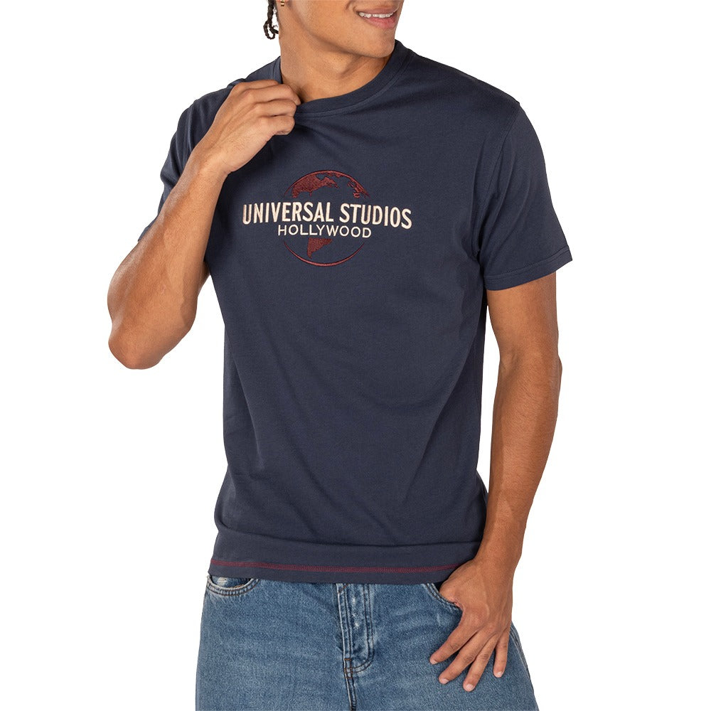 Universal Studios Hollywood Navy Embroidered Logo T-Shirt-5