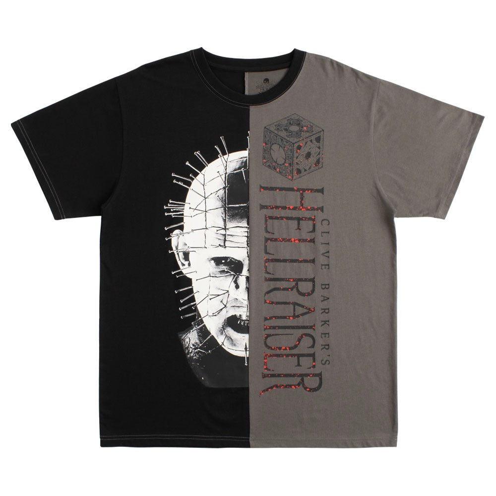 Halloween Horror Nights 2026 Hellraiser Split Fashion T-Shirt, Multi-Colored, X-Large