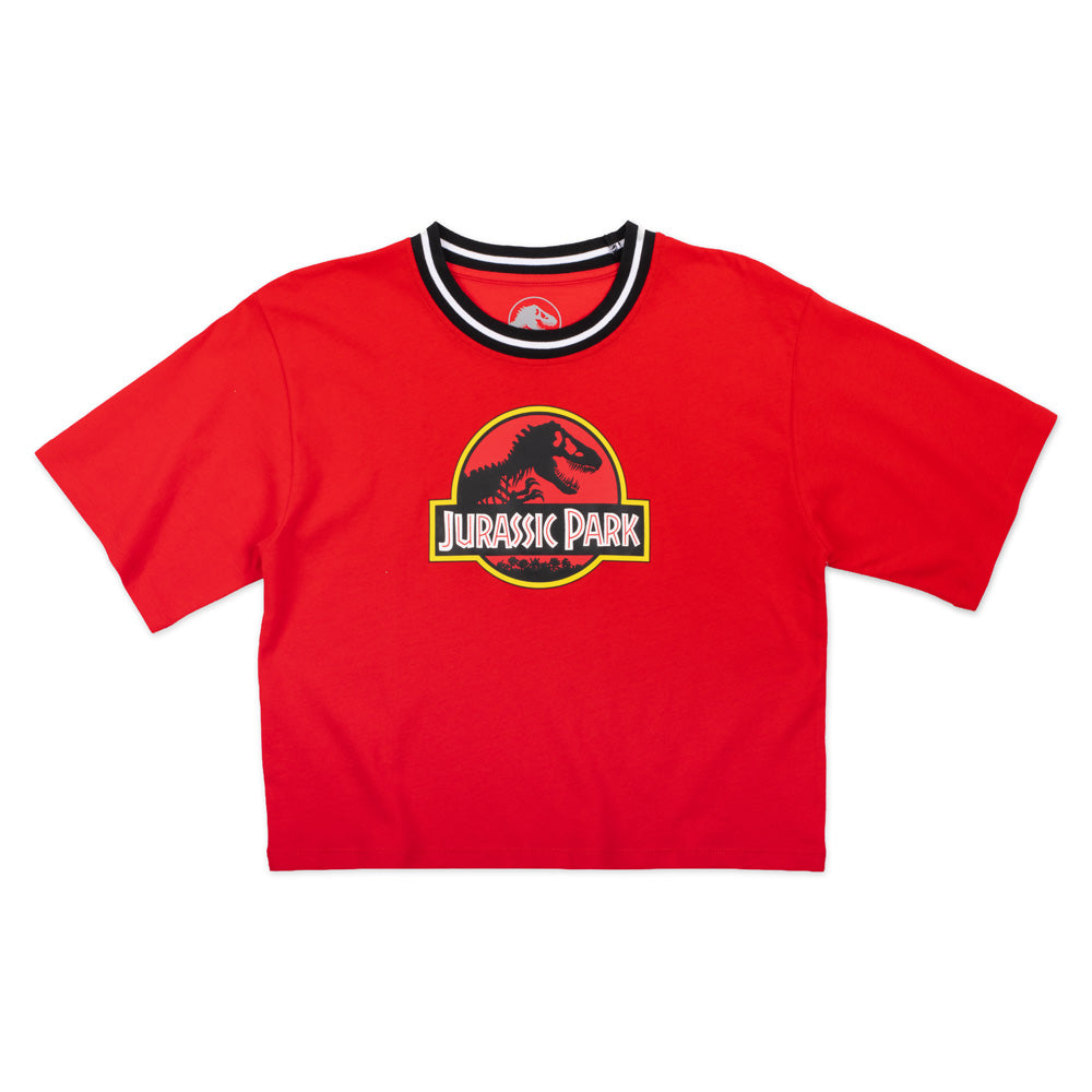 Jurassic Park Logo Women's Cropped T-Shirt - X-Large