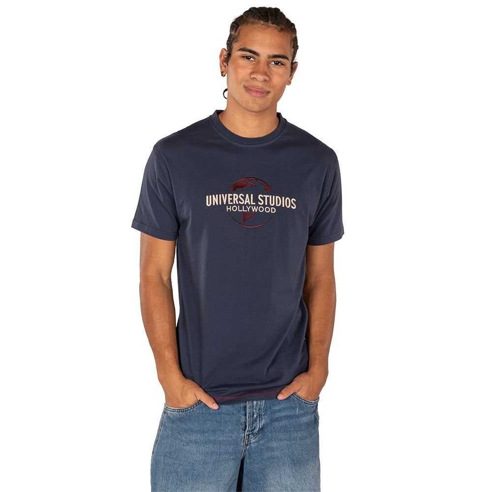 Universal Studios Hollywood Navy Embroidered Logo T-Shirt-6