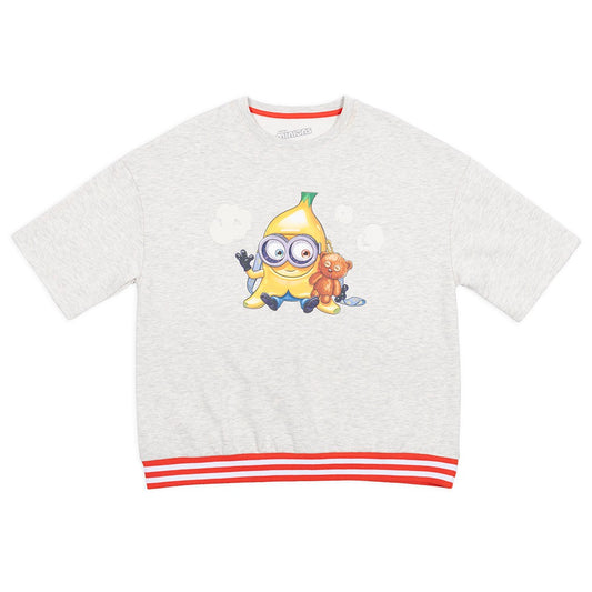 Despicable Me Minions & Popcorn Oversized T-Shirt, Heather, X-Small