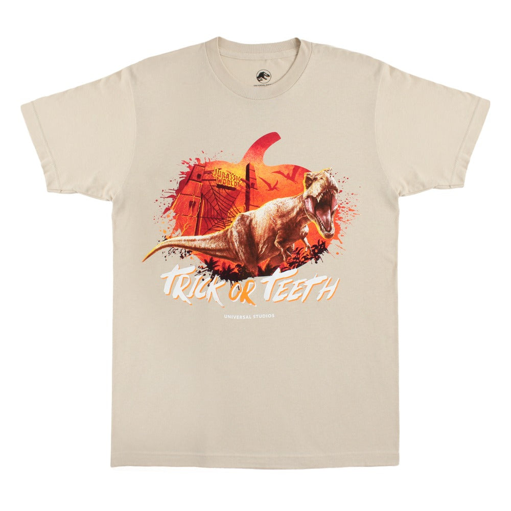 Jurassic World Trick of Teeth T-Shirt, Orange, Small