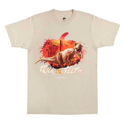 Jurassic World Trick of Teeth T-Shirt, Orange, Small