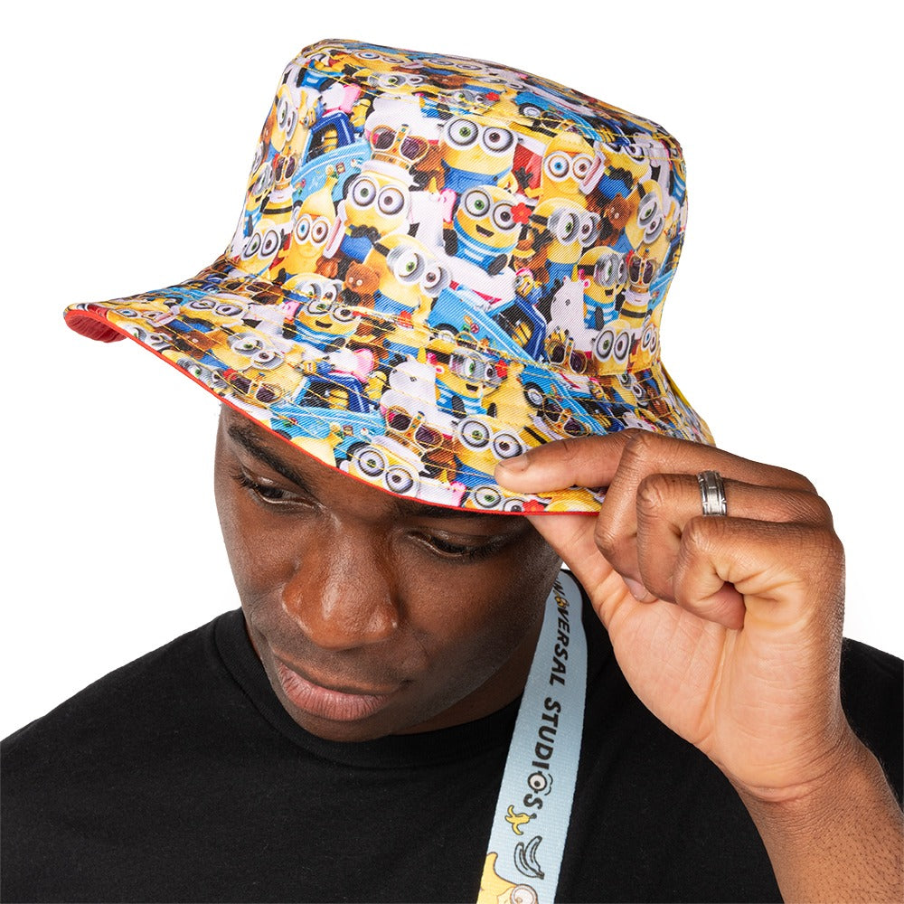 Despicable Me Minions & Popcorn Reversible Bucket Hat-2