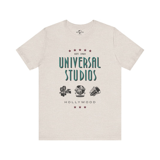 Universal studios hollywood icons t-shirt - heather dust
