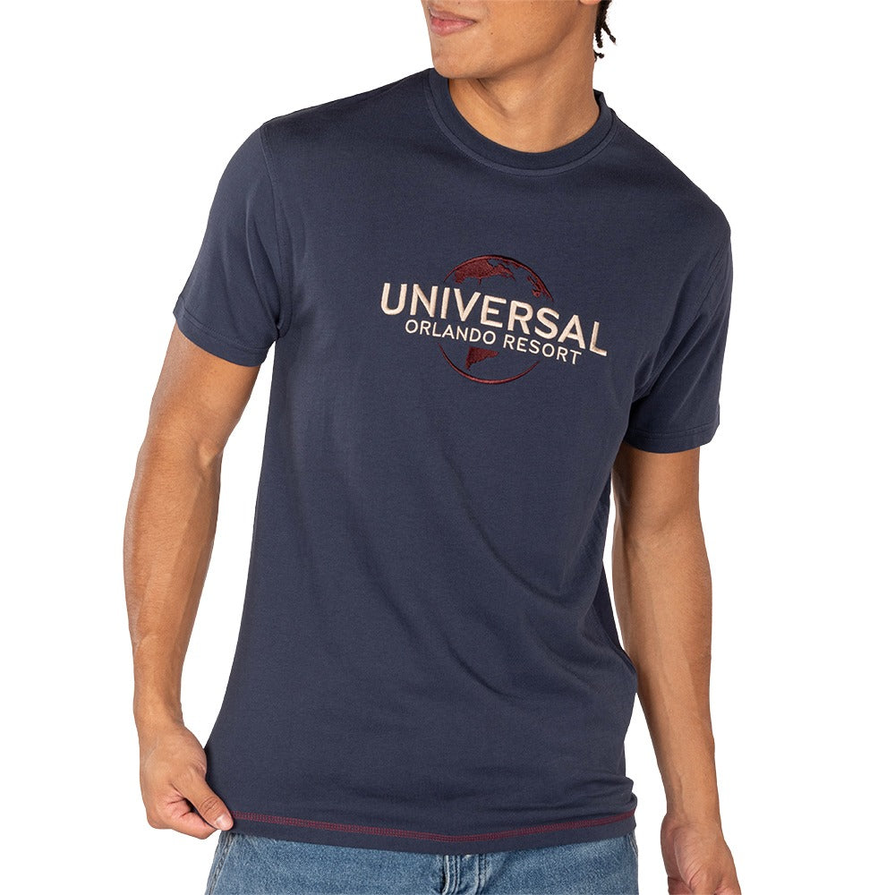 Universal Orlando Resort Navy Embroidered Logo T-Shirt-6