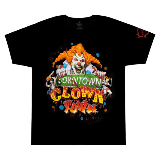 Halloween Horror Nights 2026 Downtown Clown Town T-Shirt, Black, XXX-Large