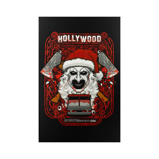 Halloween Horror Nights 2026 Universal Hollywood Art the Clown Tram Poster