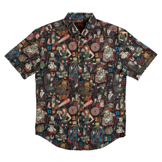 Halloween Horror Nights 2026 Icons Button-Up Fashion Shirt Black XX-Large