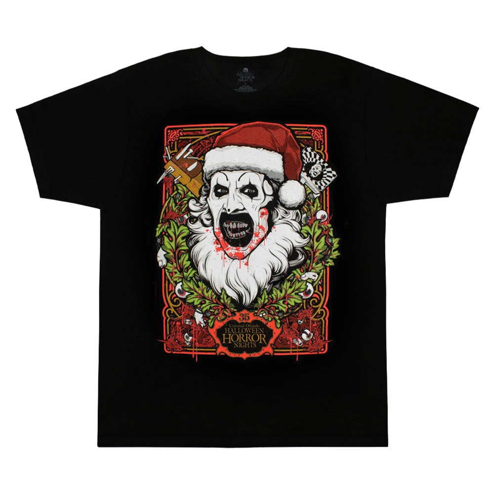 Halloween Horror Nights 2026 Art the Clown T-Shirt, Black, Medium