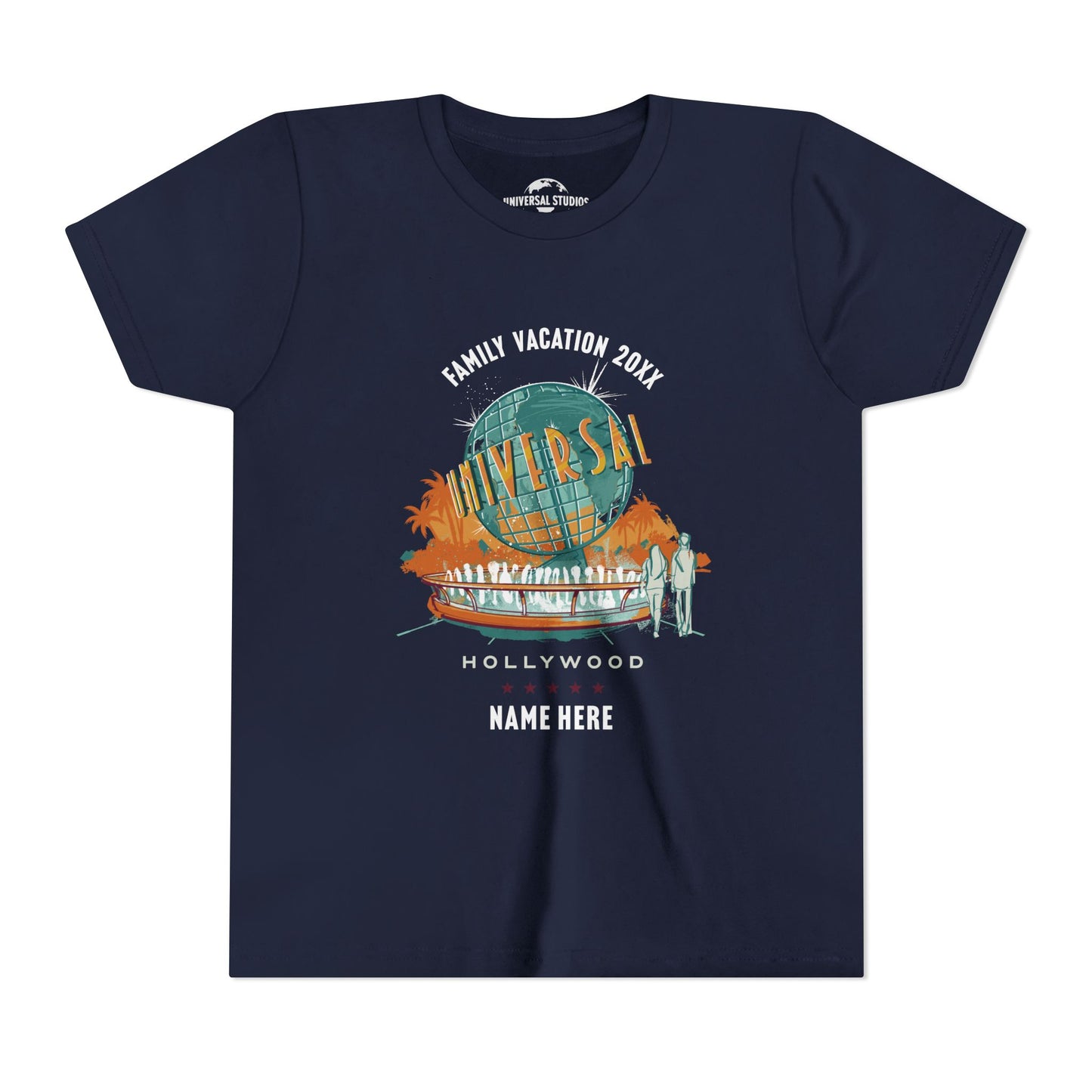 Universal Studios Hollywood Vintage Globe Personalized Youth T-Shirt