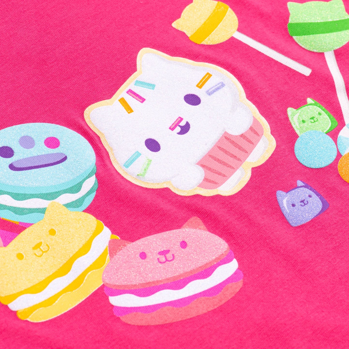 Gabby's Dollhouse Youth Long Sleeve T-Shirt of Cakey Cat