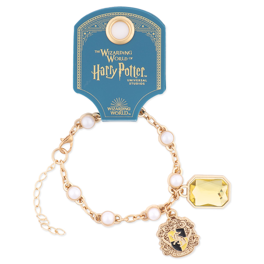 Harry Potter™ Bracelet of Hufflepuff™ Crest with Pearl