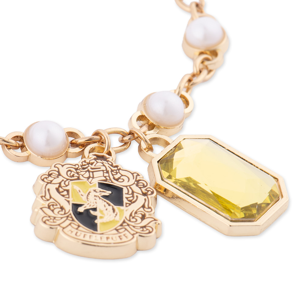 Harry Potter™ Bracelet of Hufflepuff™ Crest with Pearl