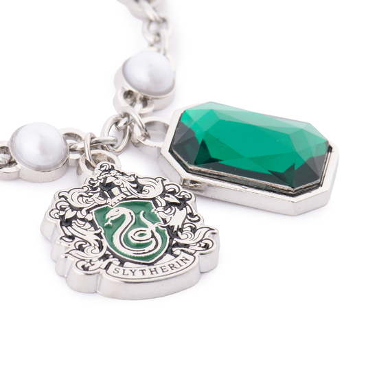 Harry Potter™ Bracelet of Slytherin™ Crest with Pearl