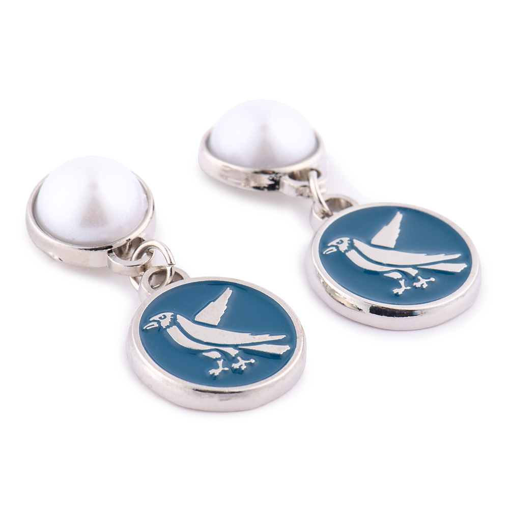 Harry Potter™ Earrings of Ravenclaw™ Crest with Pearl