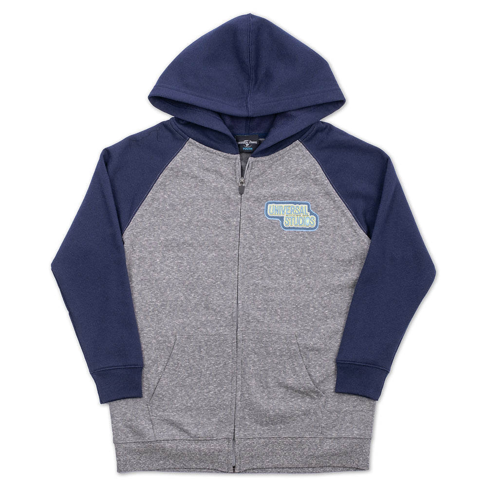 Universal Orlando Resort Collage Youth Zippered Hooded Sweatshirt