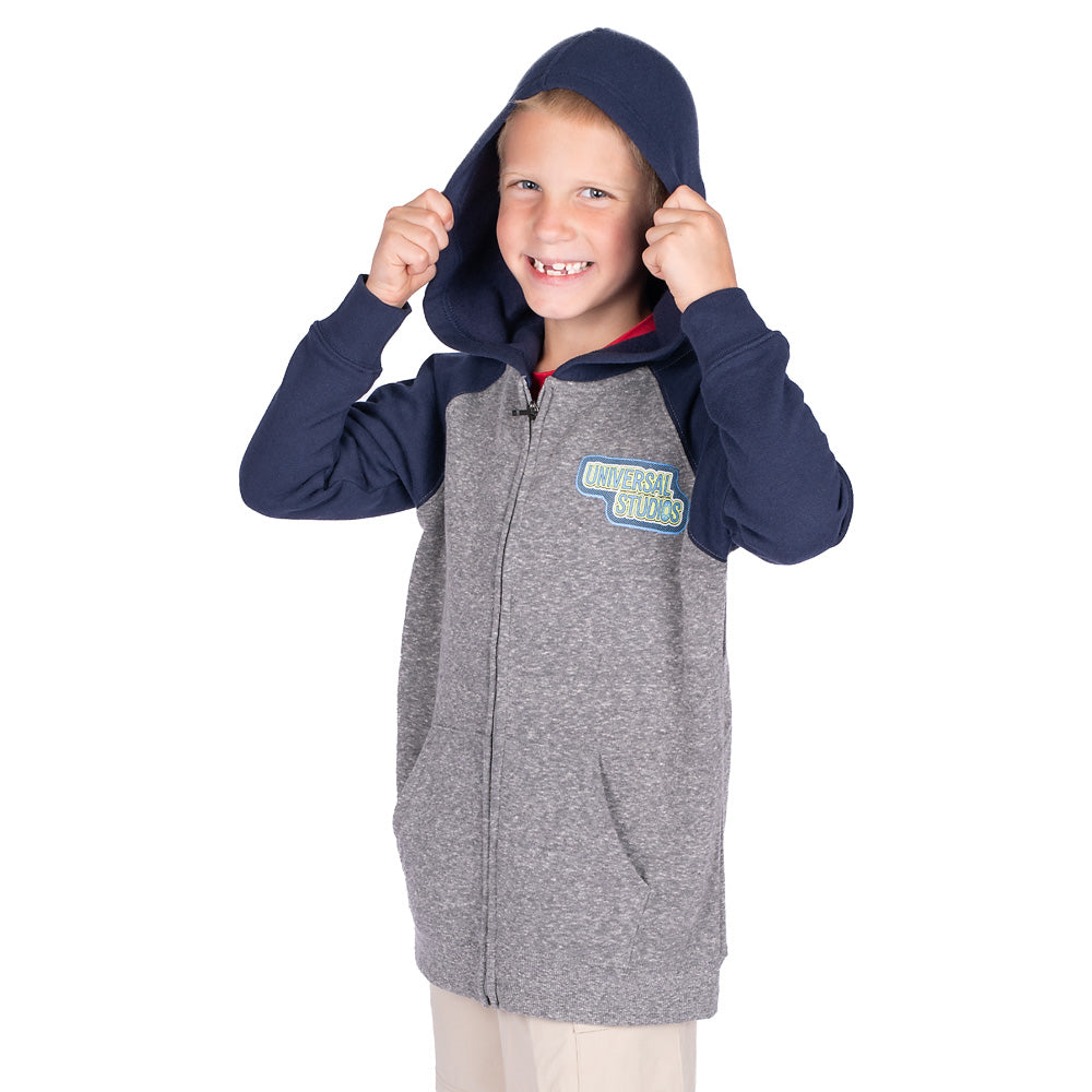 Universal Orlando Resort Collage Youth Zippered Hooded Sweatshirt
