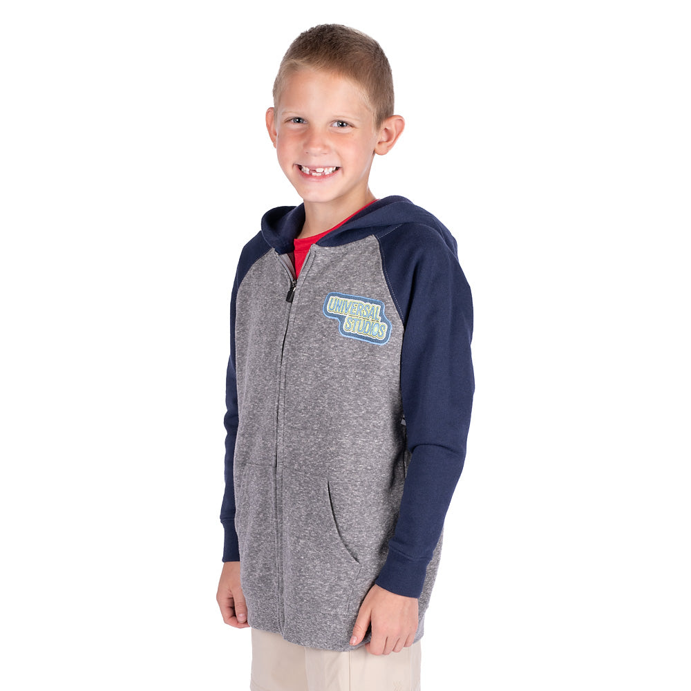 Universal Orlando Resort Collage Youth Zippered Hooded Sweatshirt