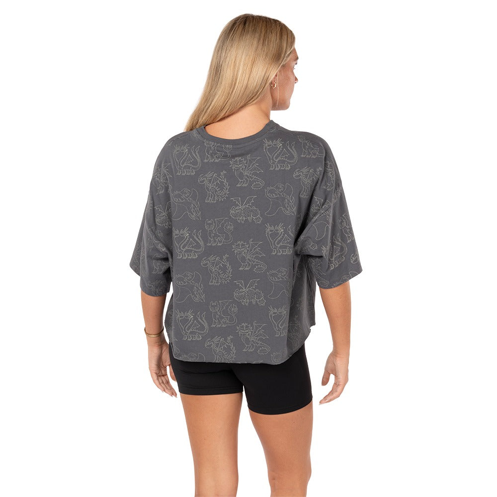 How to Train Your Dragon Toothless Women's Crop Top-3