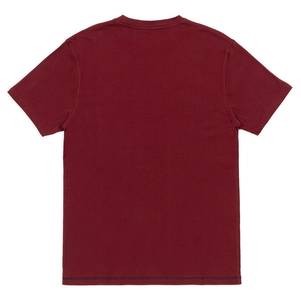 Universal Studios Hollywood Maroon Embroidered Logo T-Shirt, Maroon, X-Large