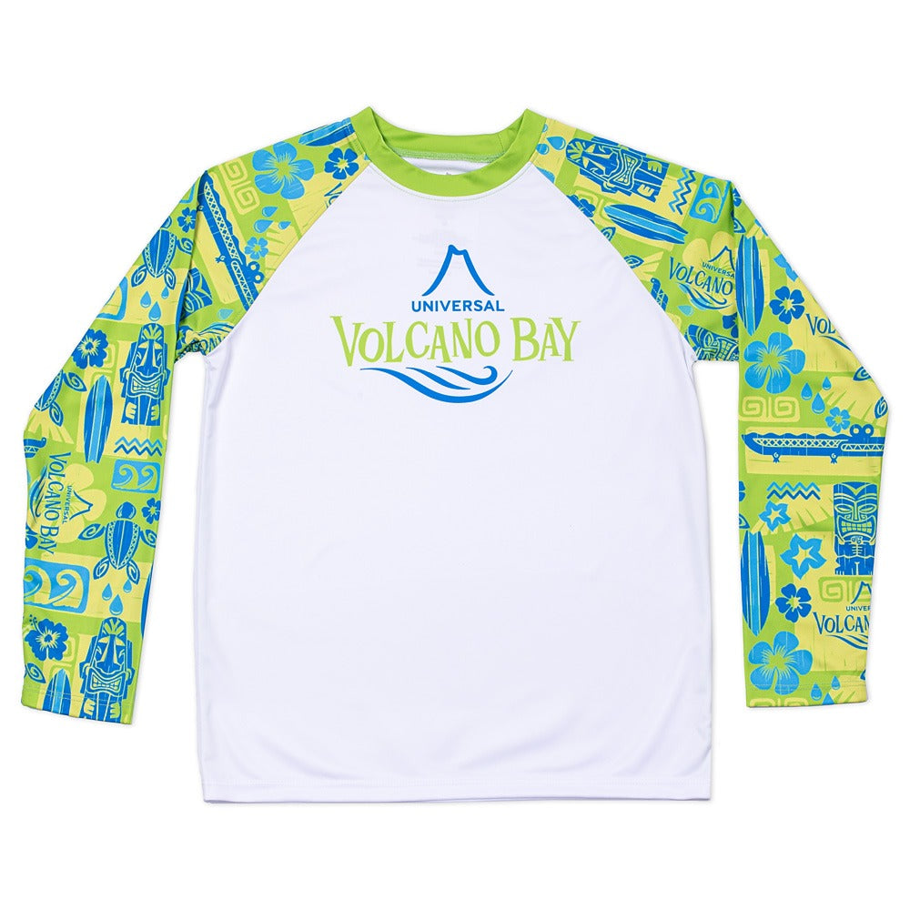 Volcano Bay Youth Long Sleeve Rash Guard, Multi, Large