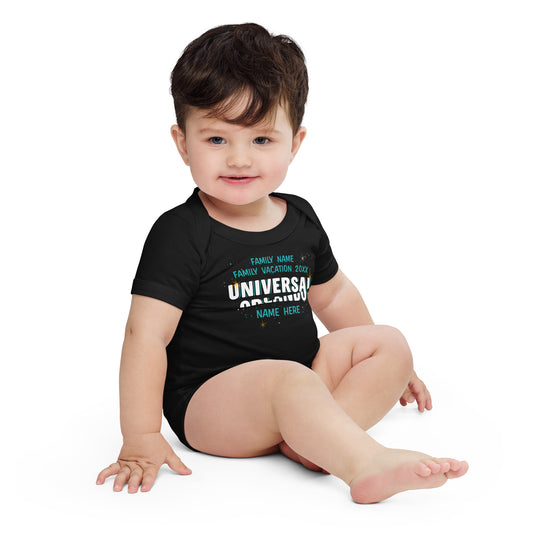 Universal Orlando Resort Family Vacation Personalized Baby Bodysuit