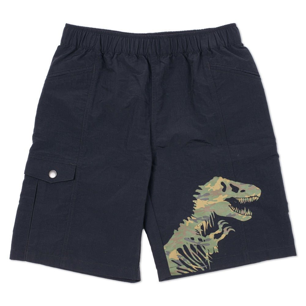 Jurassic Park Camo Youth Shorts, Black, Large
