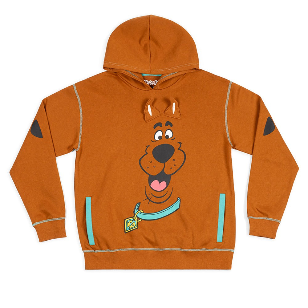 Scooby-Doo Big Face Hoodie, Brown, Large