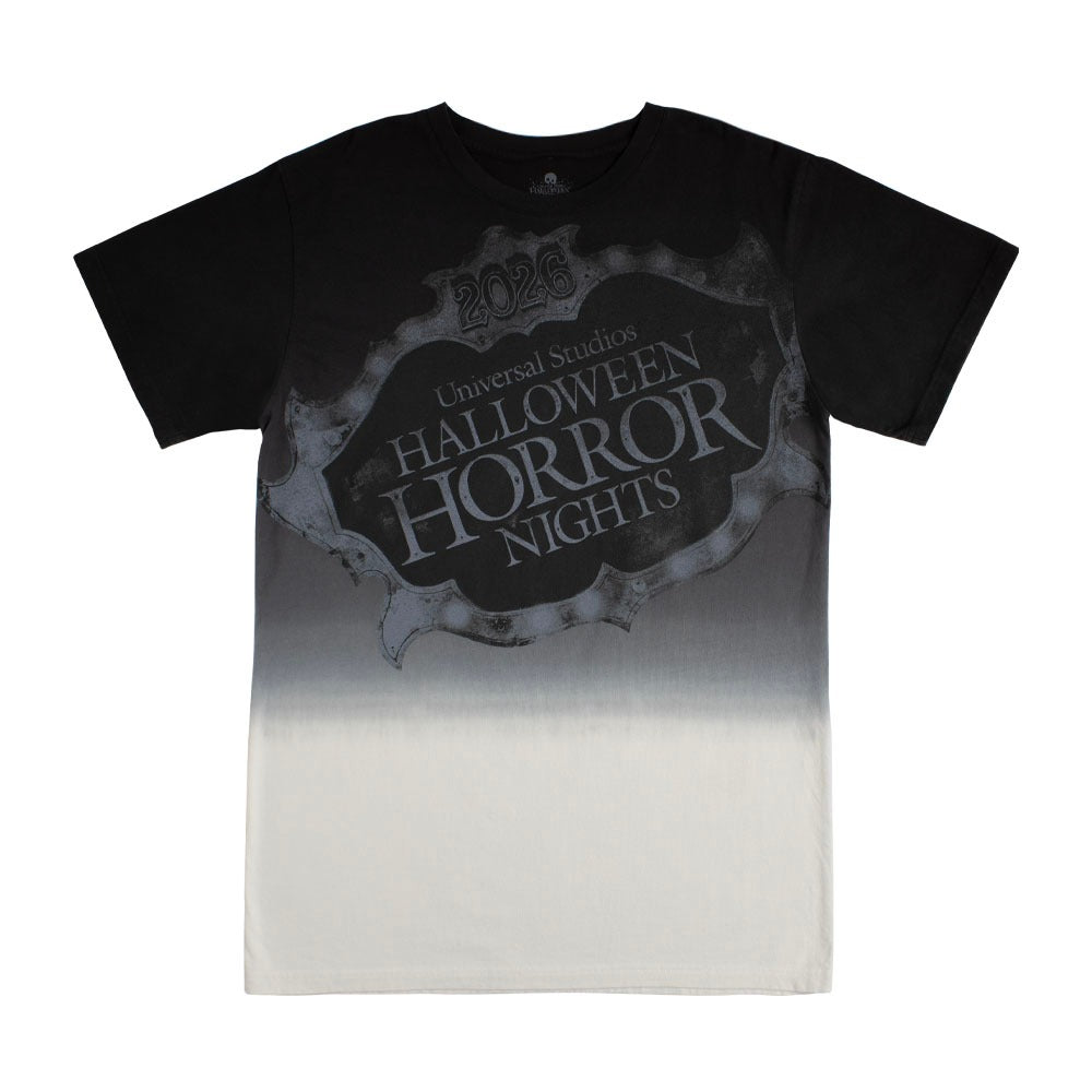 Halloween Horror Nights 2026 Fashion Logo T-Shirt Black/White XX-Large