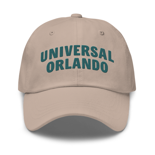 Universal orlando resort embroidered dad hat - stone