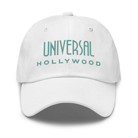 Universal studios hollywood embroidered dad hat - white