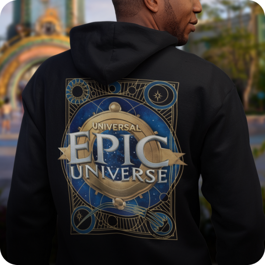 Image featuring Universal Epic Universe Hoodie - click to shop Hoodies now!