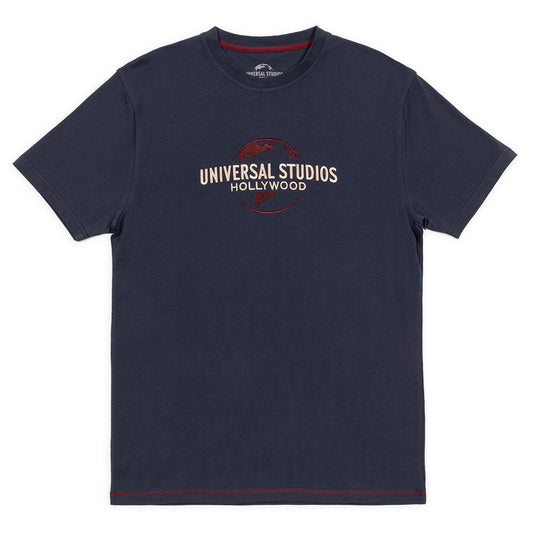 Universal Studios Hollywood Navy Embroidered Logo T-Shirt, Navy, XX-Large