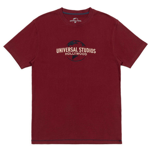 Universal Studios Hollywood Maroon Embroidered Logo T-Shirt-2