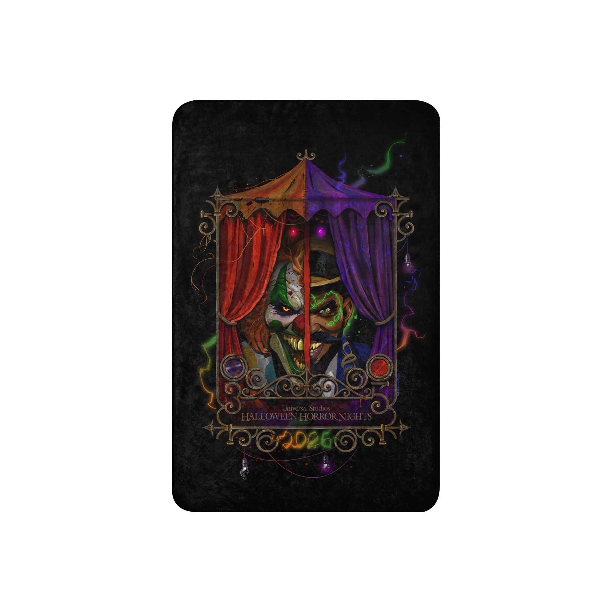 Halloween Horror Nights 2026 Sherpa Blanket Featuring Jack the