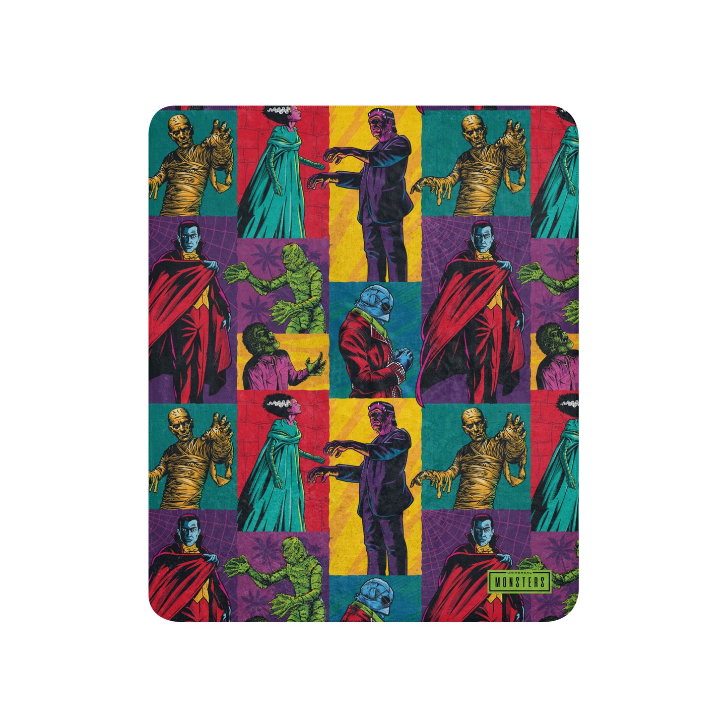 Universal Monsters Comic Sherpa Blanket