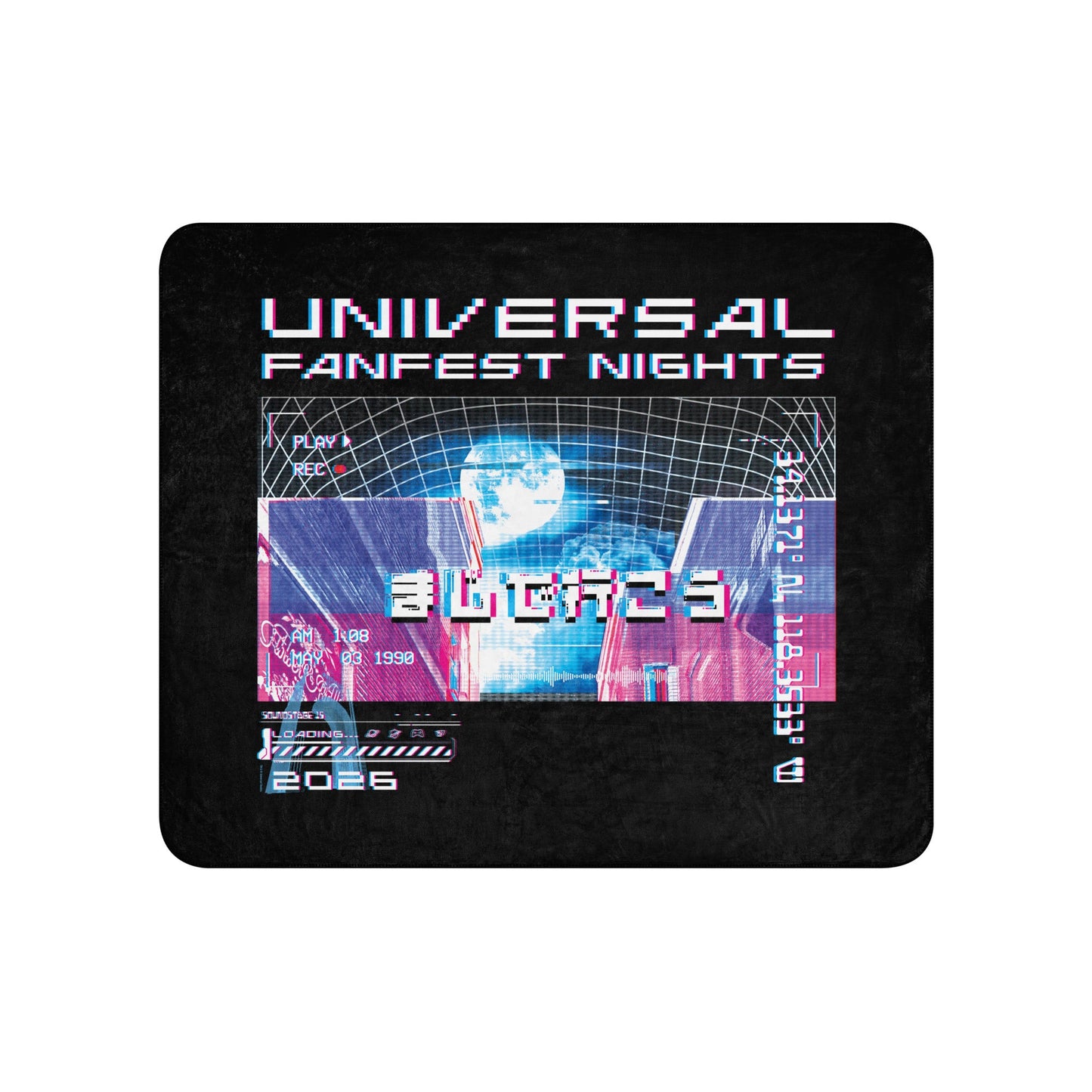 Universal Fan Fest Nights Logo Sherpa Blanket