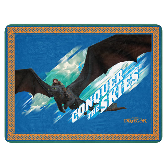 How to Train Your Dragon Conquer the Skies Sherpa Blanket