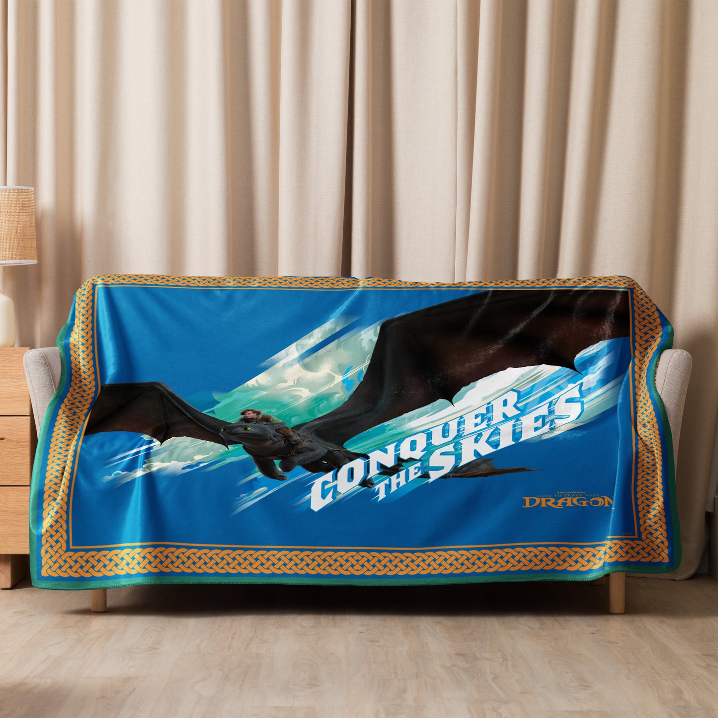 How to Train Your Dragon Conquer the Skies Sherpa Blanket